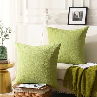 green pillow sham