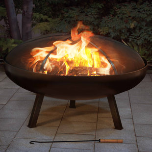 50 Inch Fire Pit Spark Screen Wayfair Cast Iron Steel Wood Burning Fire Pit With Spark Screen
