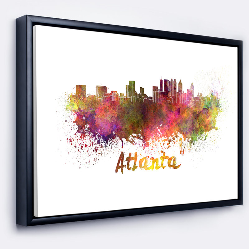 East Urban Home Atlanta Skyline Framed Oil Painting Print On