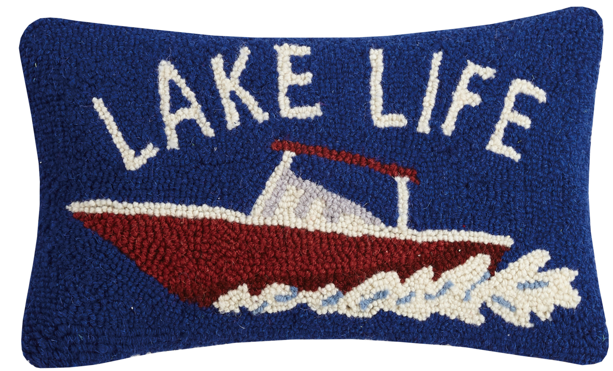 Millwood Pines Cockrell Hill Lake Life Hook Wool Lumbar Pillow Wayfair