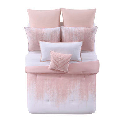Vince Camuto Lyon Blush Cotton Comforter Set Reviews Wayfair