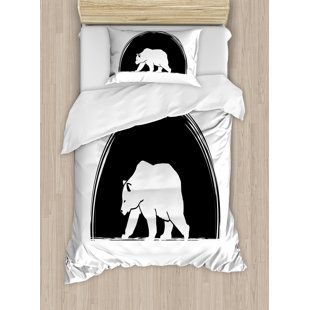 Rugged Bear Bedding Wayfair Animal Polar Bear Walking Side View Furry Creature Arctic Mammal Ilration Duvet Cover Set