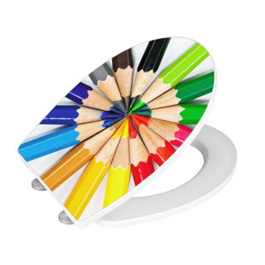 WC-Sitz Coloured Pencils länglich von Wenko