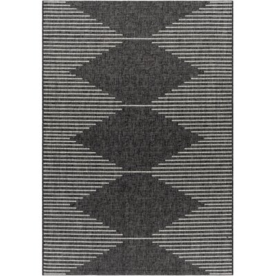 Abdulazeez Irielle Geometric Black Indoor/Outdoor Area Rug