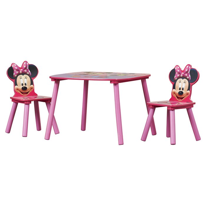 Minnie Mouse Kids 3 Piece Table And Chair Set