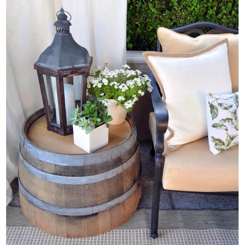 barrel lamp table