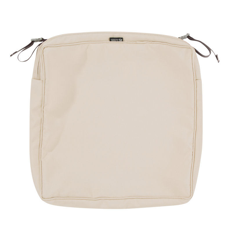 Pina FadeSafe Indoor/Outdoor Seat Cushion Size: 3" H x 19" W x 19" D, Fabric: Light Charcoal Gray