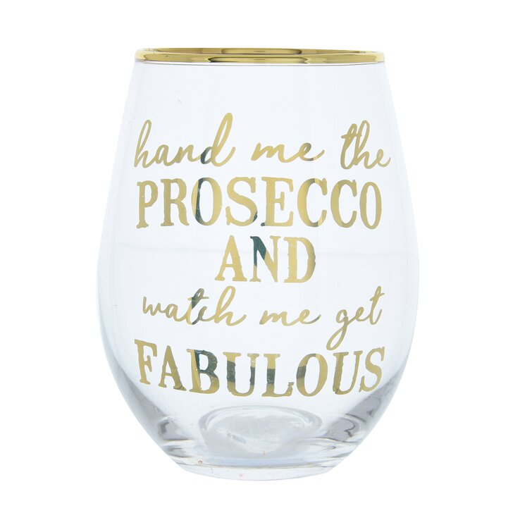 prosecco glasses stemless