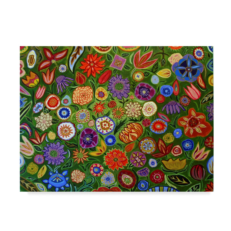 Winston Porter Abstract Floral 0040 Acrylic Painting Print On Wrapped Canvas Wayfair