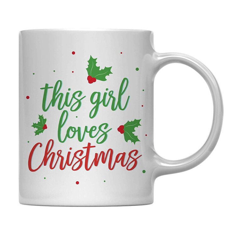 Just A Girl Who Loves Christmas Mug Christmas Coffee Mug 
