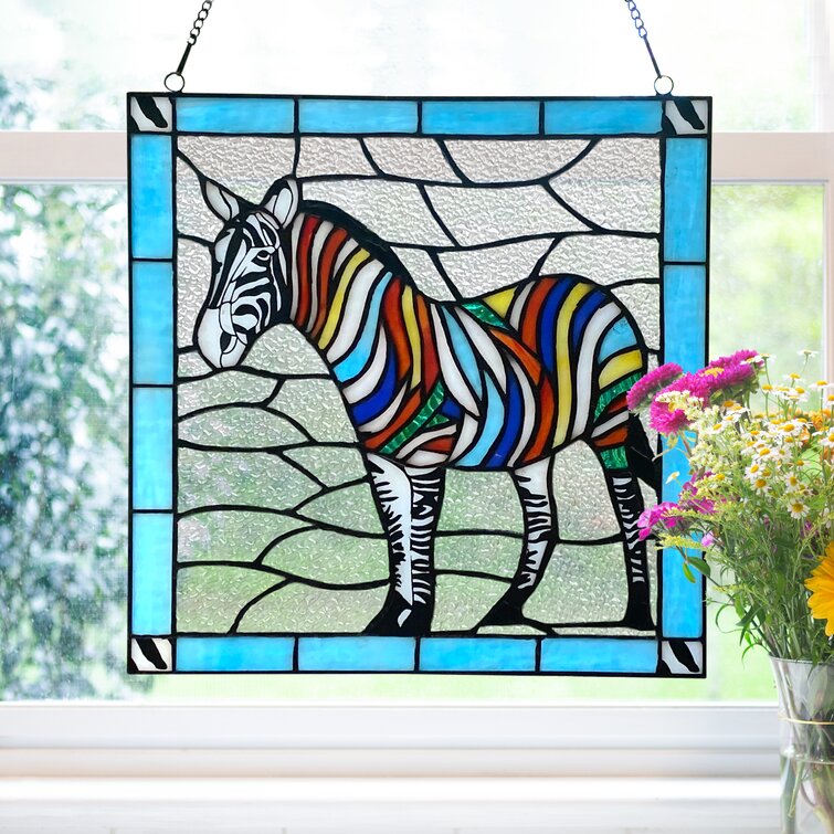 Strips and Stripes Stained Glass panel