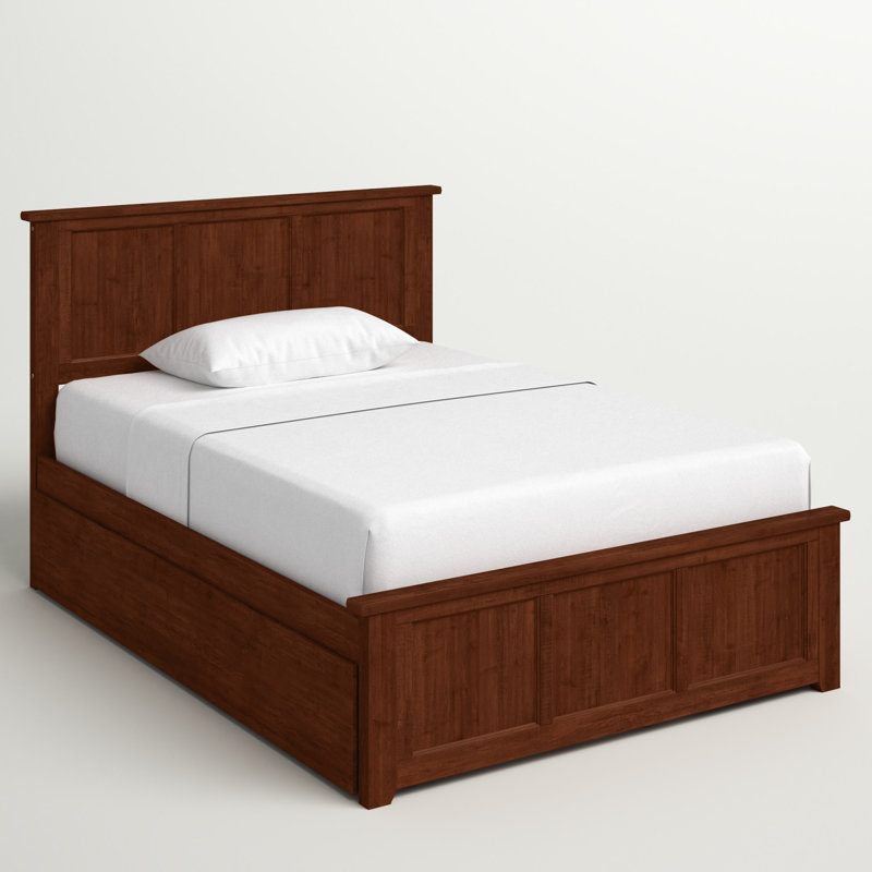 (incomplete)Henrichs Solid Wood Platform Standard Bed with Trundle by Three Posts™ Bed Frame Color: Walnut, Size: Full
