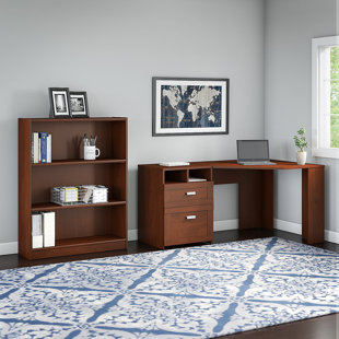 Go to store & view more images Latitude Run Wheaton 2 Piece L-Shape Desk Office Suite
