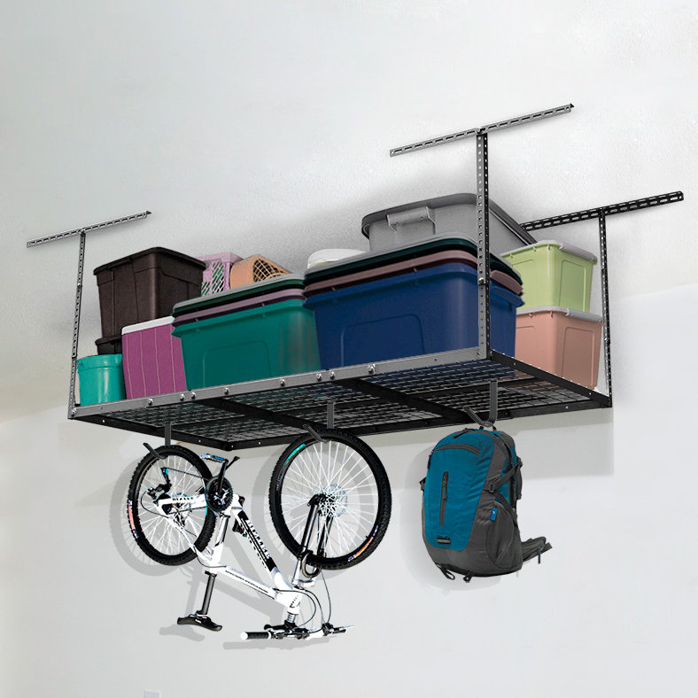 Wfx Utility Nehemiah Heavy Duty Overhead Garage Adjustable Ceiling Storage Rack Reviews Wayfair
