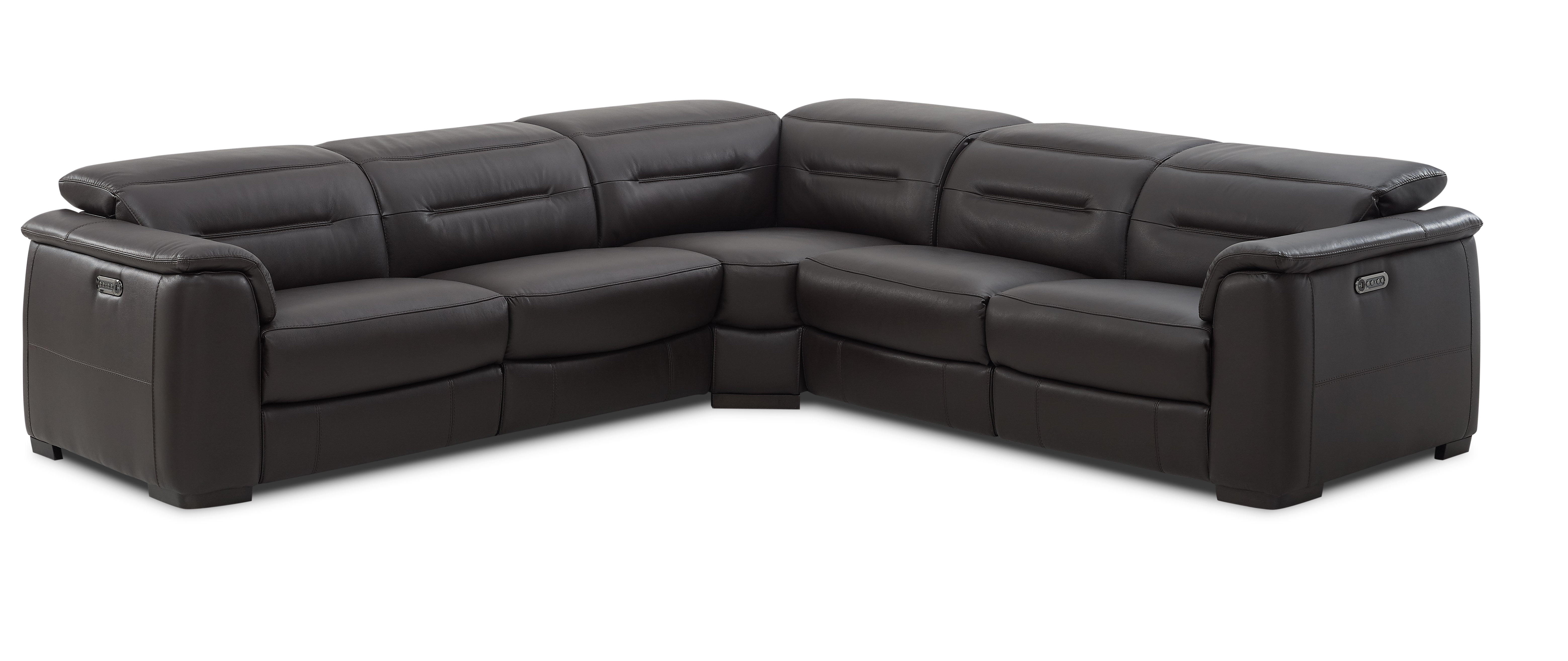 Red Barrel Studio Isham 113 Wide Genuine Leather Symmetrical Reclining Corner Sectional Wayfair