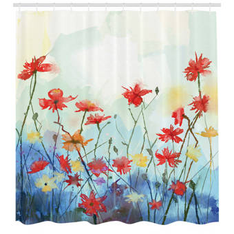 East Urban Home Ambesonne Flower Shower Curtain Composition