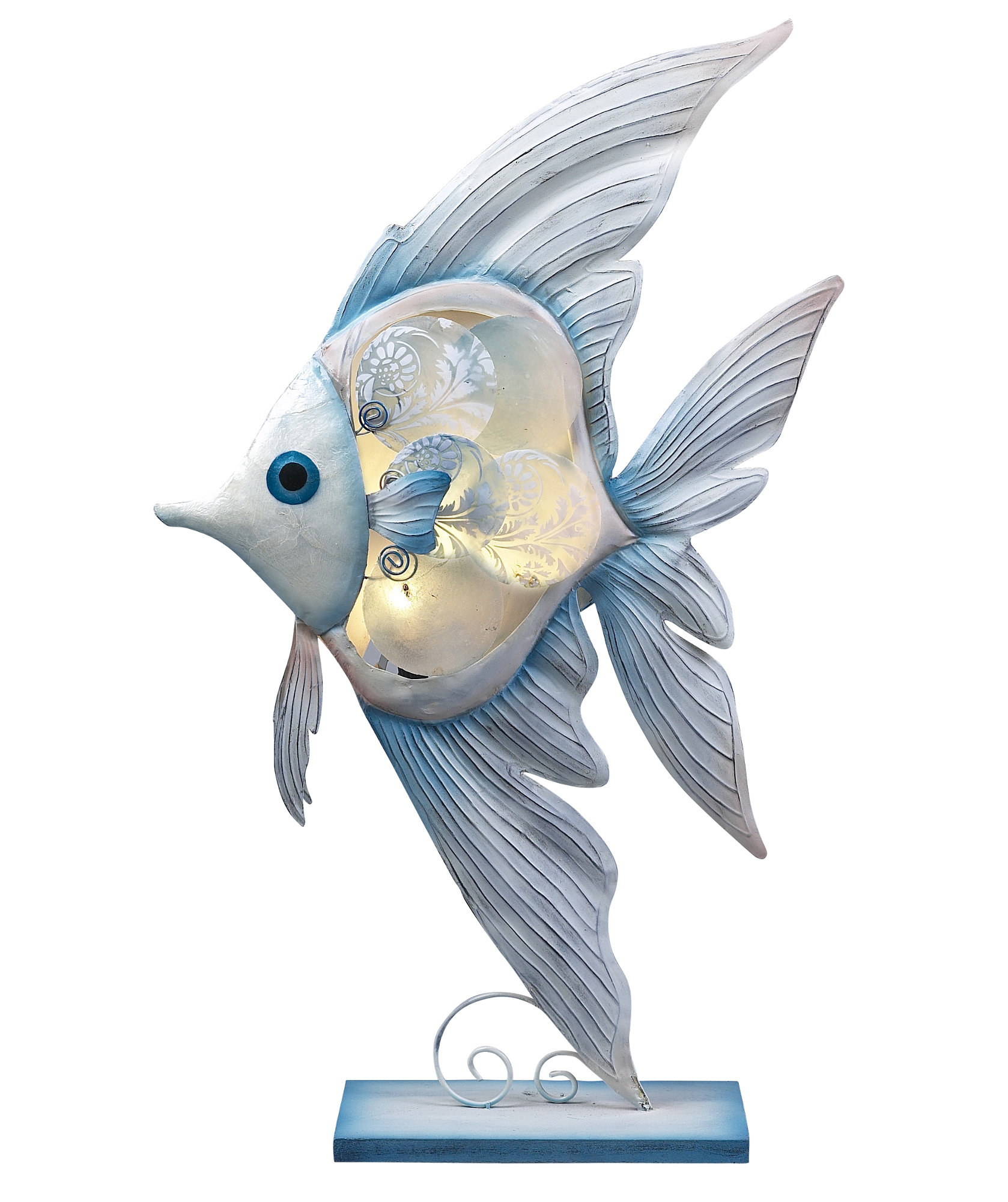 Highland Dunes Lucius Tropical Banner Fish 22 Figurine Novelty