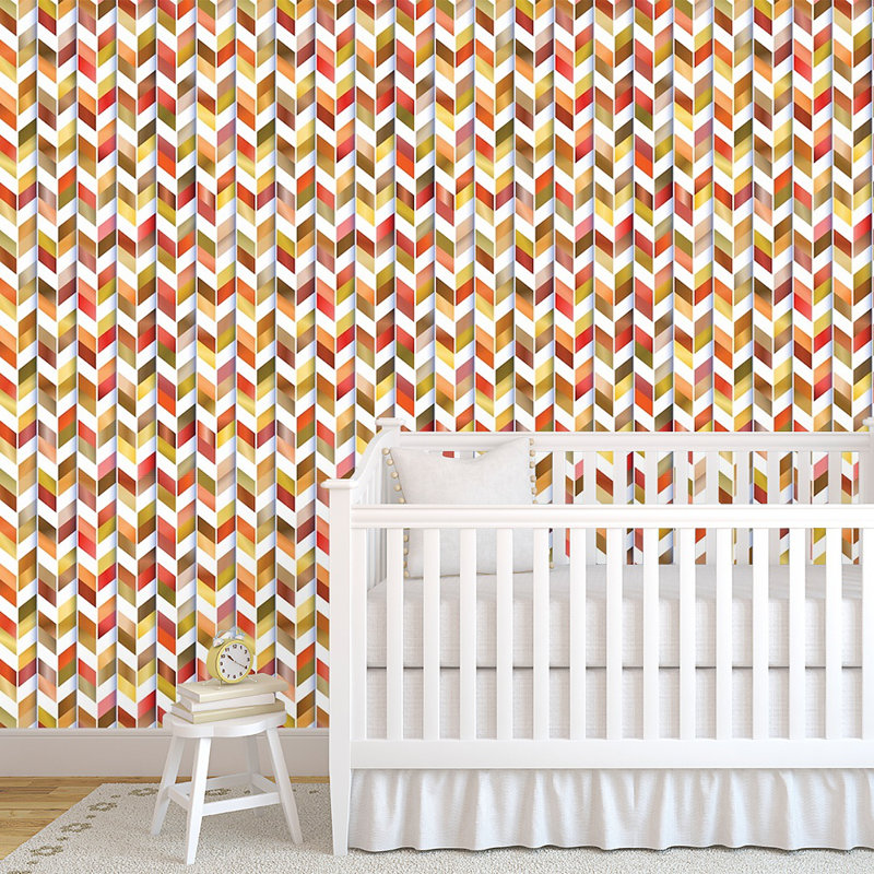 Wrought Studio Levins Split Chevron 48 L X 24 W Paintable Peel And Stick Wallpaper Panel Wayfair Its reoccurring pattern is extremely aesthetically pleasing, and can fit any style. wayfair