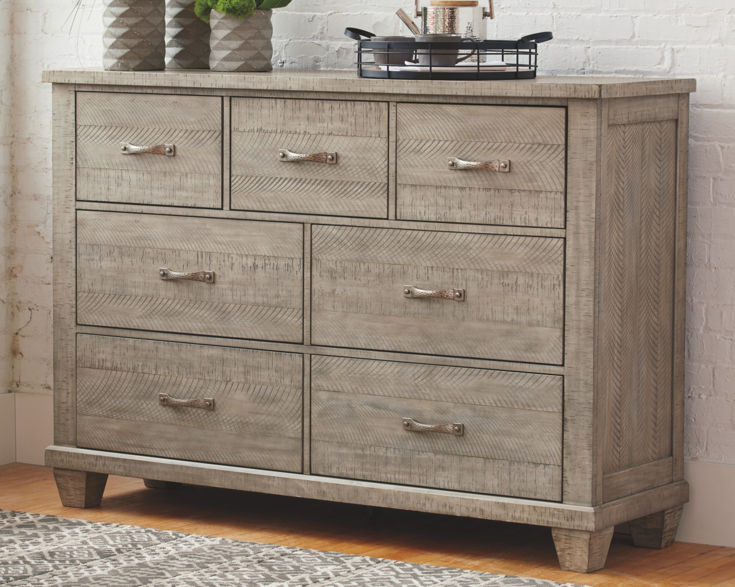 Gracie Oaks Bronstein 7 Drawer Double Dresser Wayfair