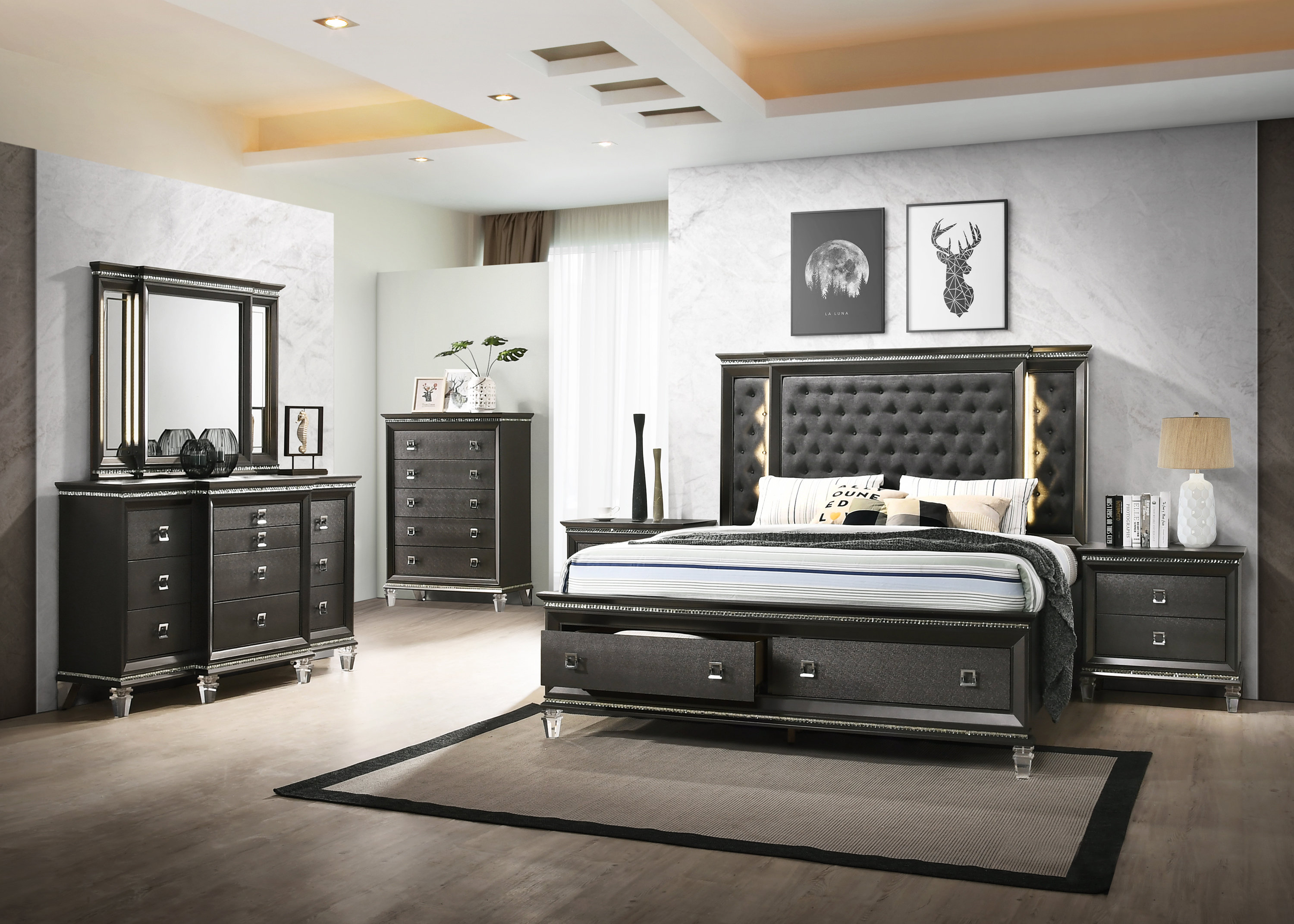 Oakhur Platform 8 Piece Bedroom Set