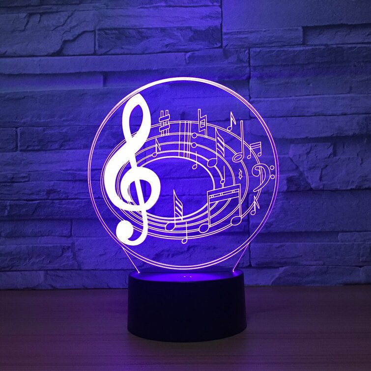 3D Lamp LED Night Optical illusion Touch Light Home Room Decor Solar System 