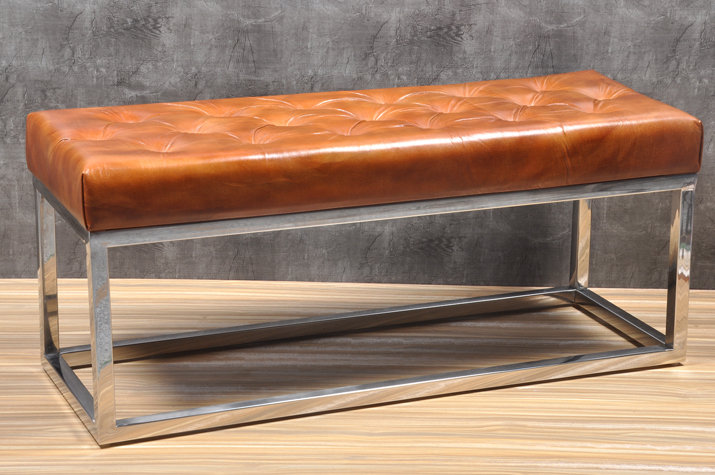 Trent Austin Design Adelinda Metal And Leather Bench Reviews Wayfair