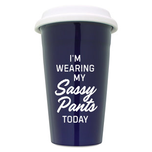 Ceramic Travel Mug With Lid Wayfair Gration Sy Pants Travel Mug