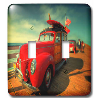 3drose Police Car With 2 Policemen 2 Gang Toggle Light Switch Wall Plate Wayfair
