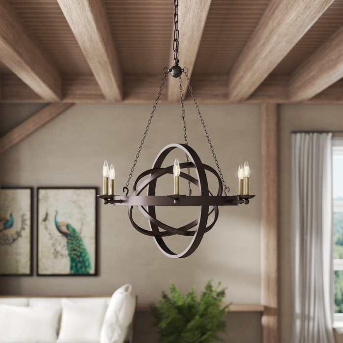 Ingalls Western Bronze 6 Light Chandelier Ingalls Western Bronze 6 Light Chandelier