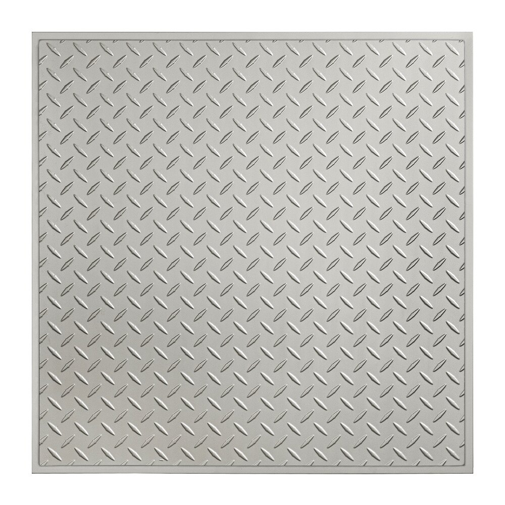 Fasade Diamond Plate Revealed Edge 2 Ft X 2 Ft Lay In Ceiling