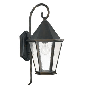 Go to store & view more images Oman 1-Light Outdoor Wall Lantern by Breakwater Bay