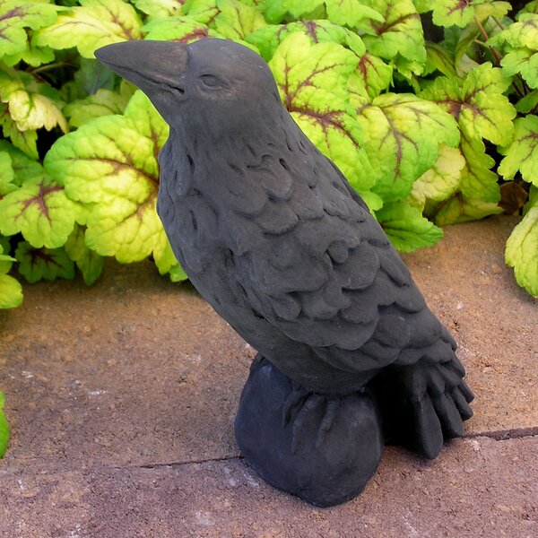 Glass Crow Figurine Animals Collectible Black Bird Crow Gift Miniature Art Glass Crow Dollhouse Collection Figures 