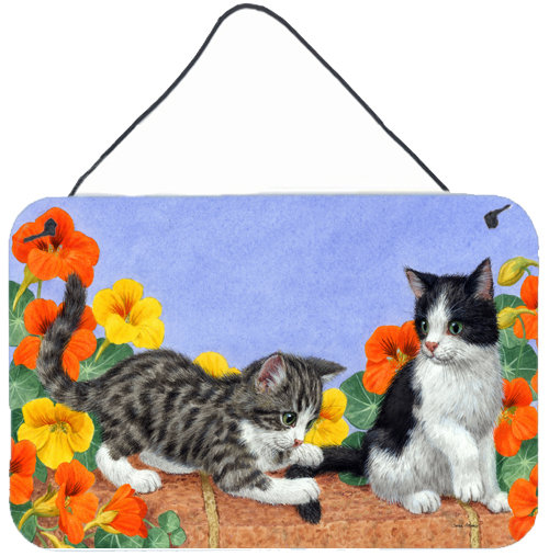 Caroline S Treasures Kittens On Wall By Sarah Adams Painting Print