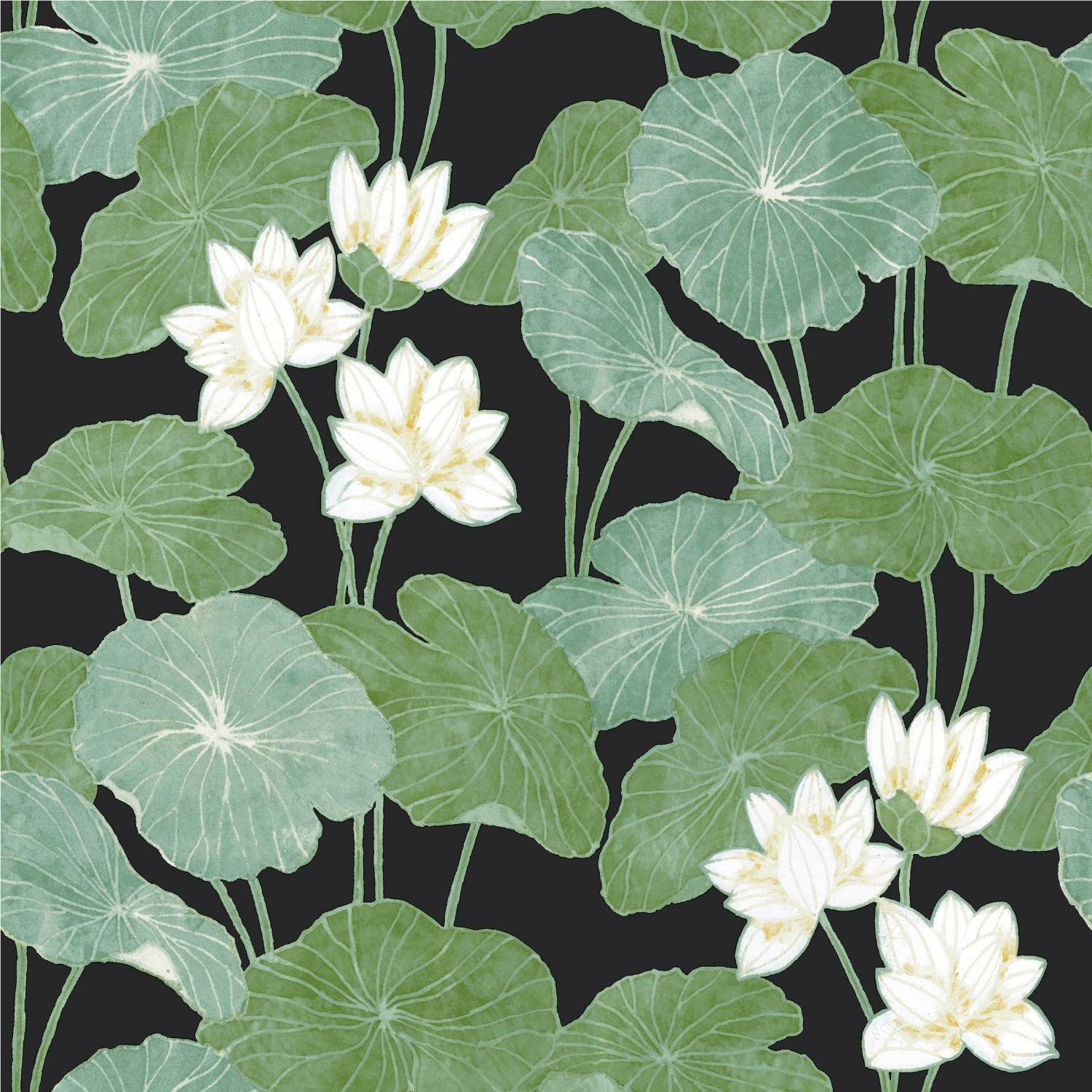 World Menagerie Circinus Lily Pad 16 5 L X 5 W Peel And Stick Wallpaper Roll Reviews Wayfair