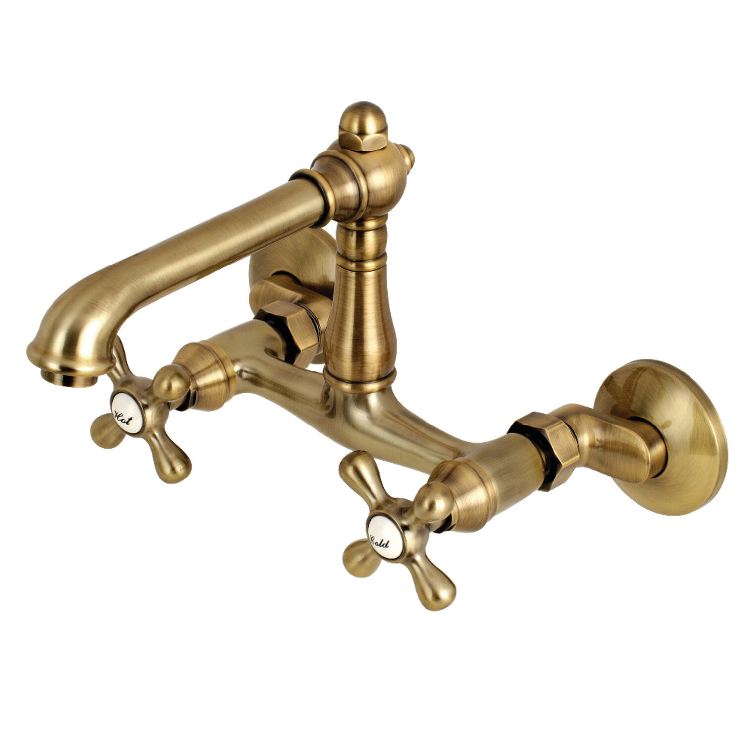 Kingston Brass English Country Adjustable Double Handle Kitchen Faucet Reviews Wayfair