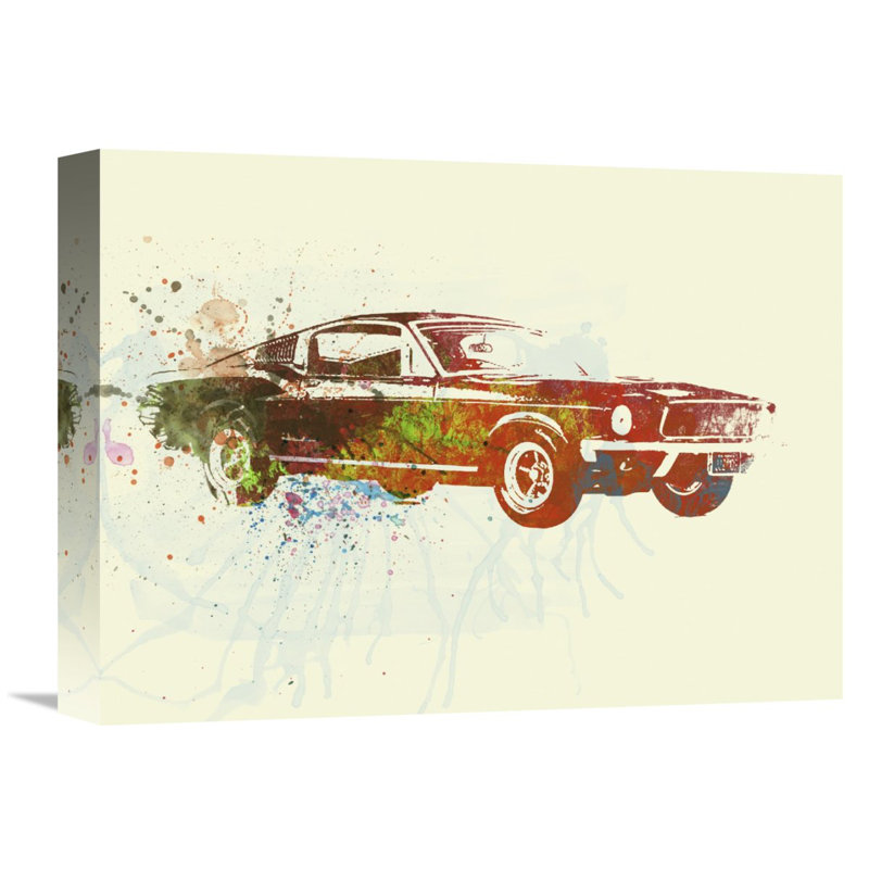 Naxart Ford Mustang Painting Print On Wrapped Canvas Wayfair