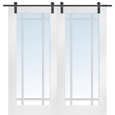 Glass Barn Door Without Installation Hardware Kit Verona Home