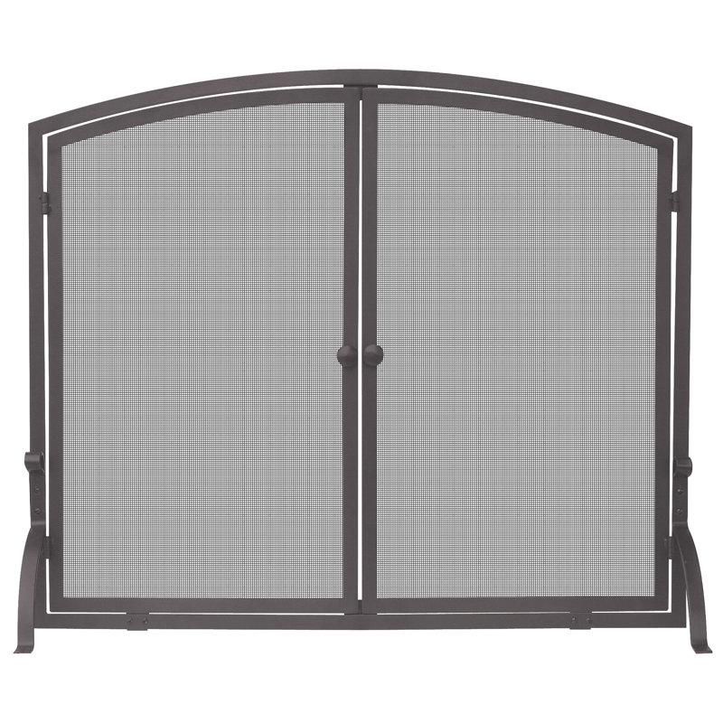 Charlton Home Scriven Single Panel Steel Fireplace Screens