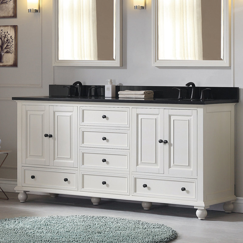 Gracie Oaks Samoset 73 Double Modern Bathroom Vanity Set Reviews Wayfair