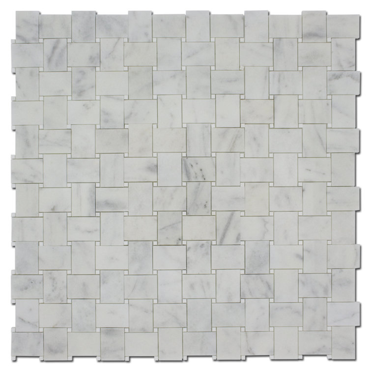 Cordelio 2 5 X 3 5 Natural Stone Marble Basketweave Mosaic Wall Floor Tile Wayfair Cordelio 2 5 X 3 5 Natural Stone Marble Basketweave Mosaic Wall Floor Tile Wayfair