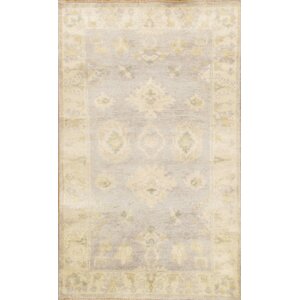 Oushak Hand-Knotted Ivory Area Rug