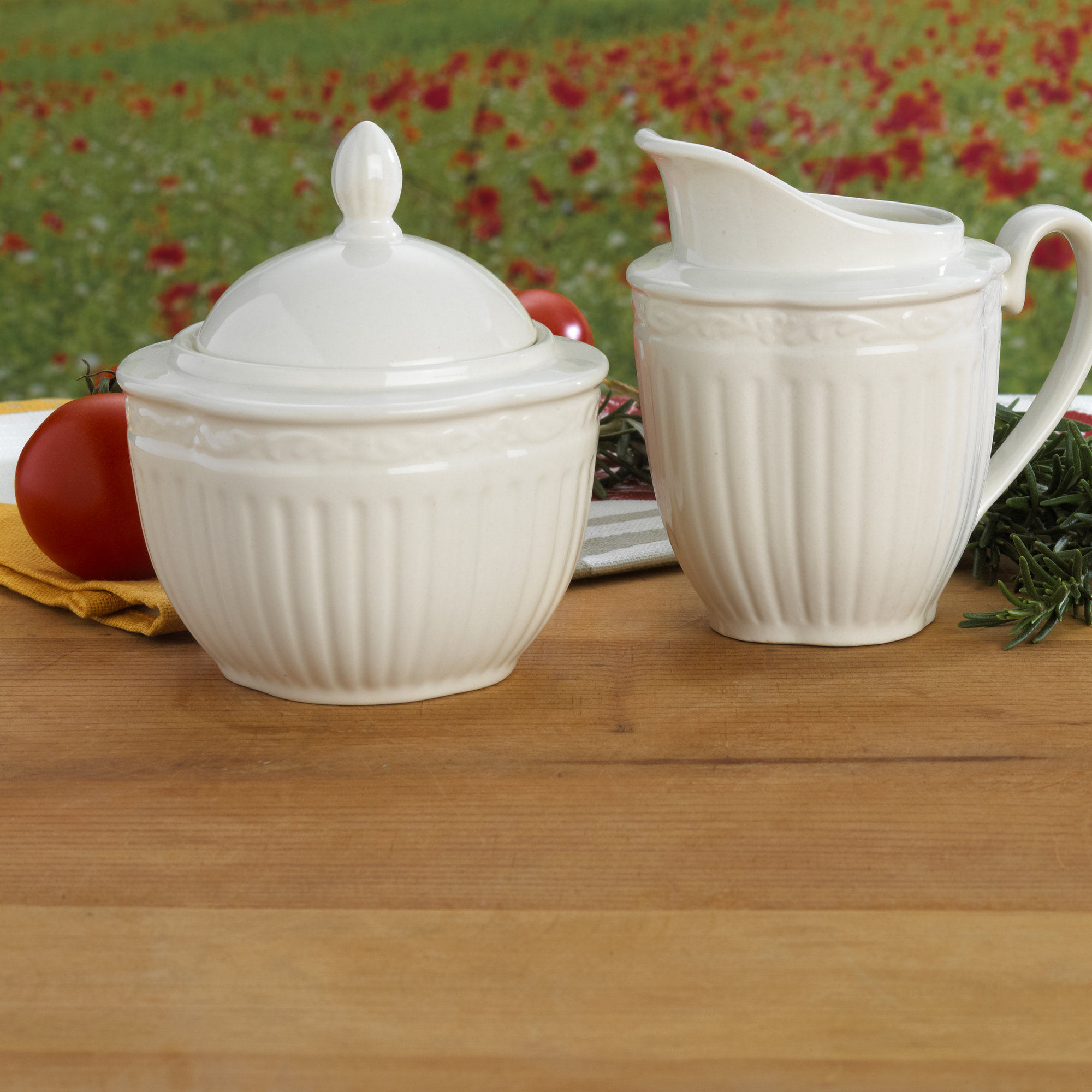 Square Sugar Container BIA Cordon Bleu Sugar and Creamer Set