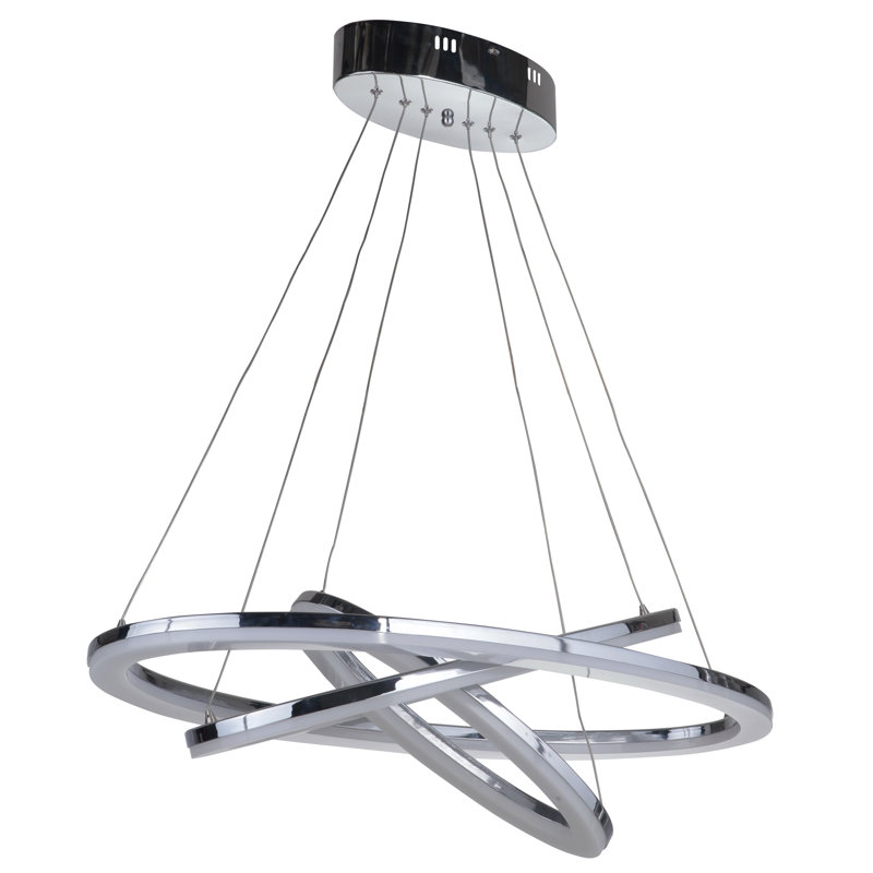 Orren Ellis Corinna 3 Light Led Unique Statement Geometric Chandelier Wayfair