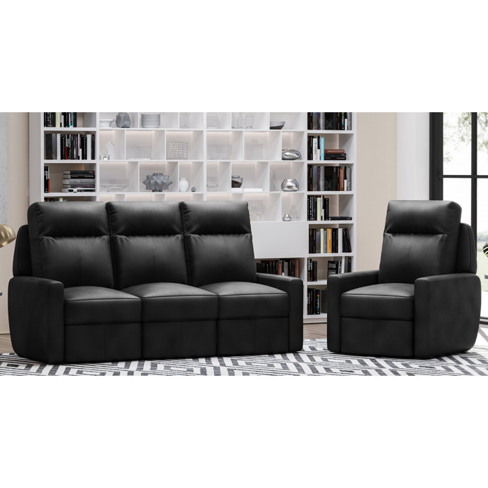 Westland And Birch Cody 2 Piece Leather Reclining Living Room Set Leather Reclining Living Room Set