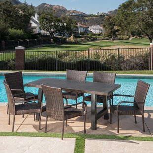 Grimmett Outdoor 7 Piece Dining Set