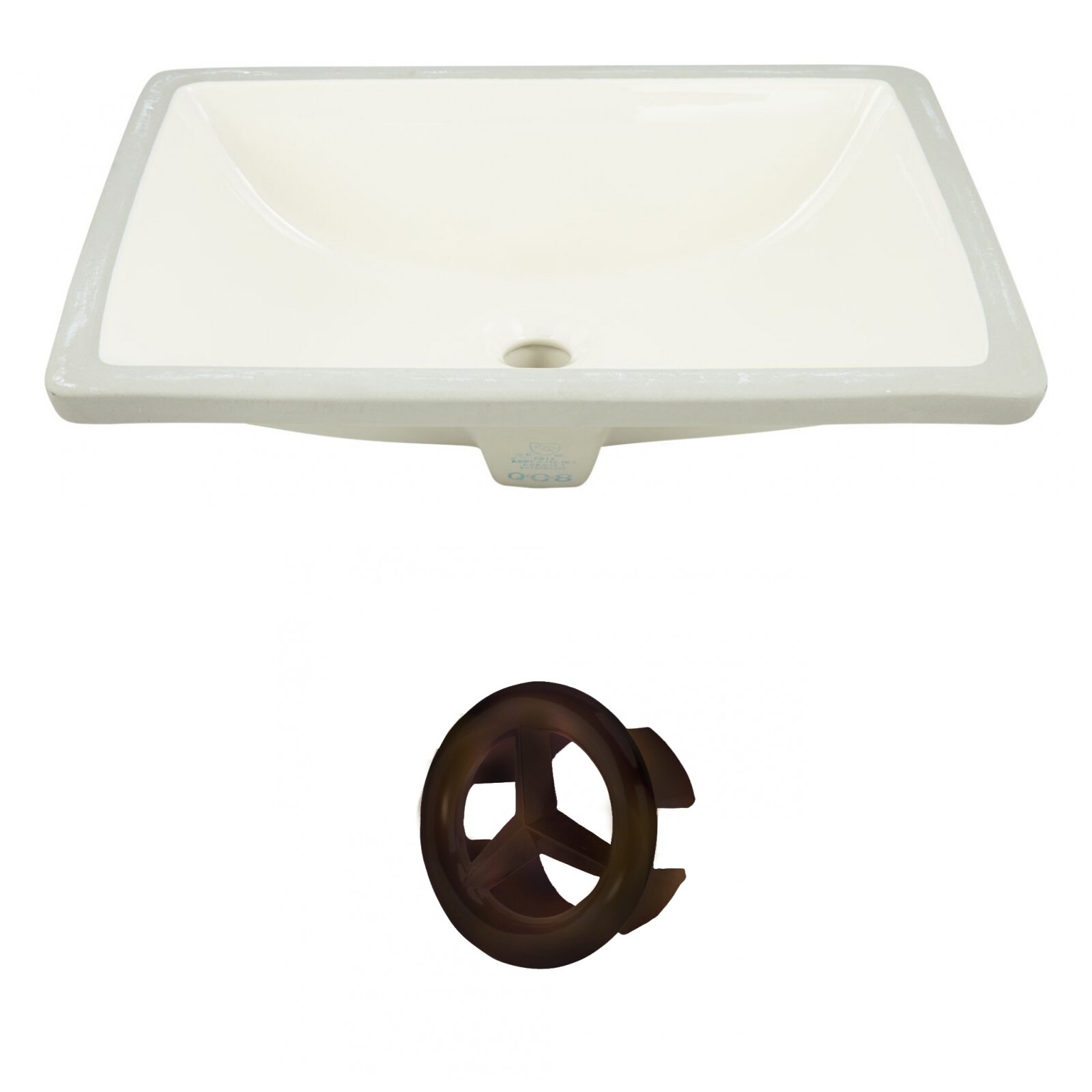 Avanities Ceramic Rectangular Undermount Bathroom Sink With