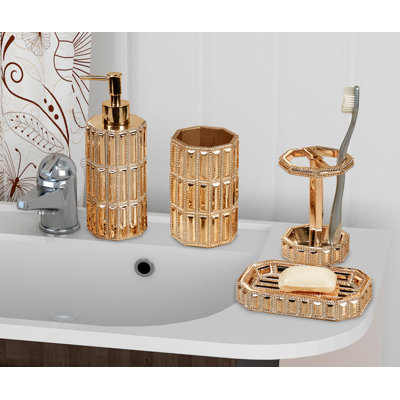 4 Piece Bathroom Accessory Set