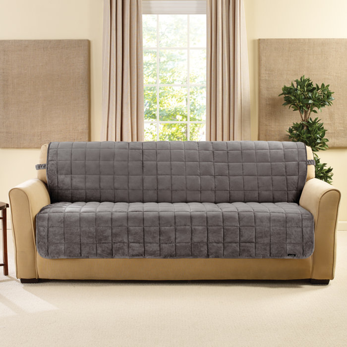 Deluxe Comfort Quilted Armless Box Cushion Sofa Slipcover