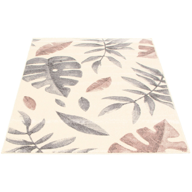 Bay Isle Home Tavon Floral Cream Pink Gray Area Rug Reviews Wayfair