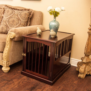 Pet Crate End Table in Walnut